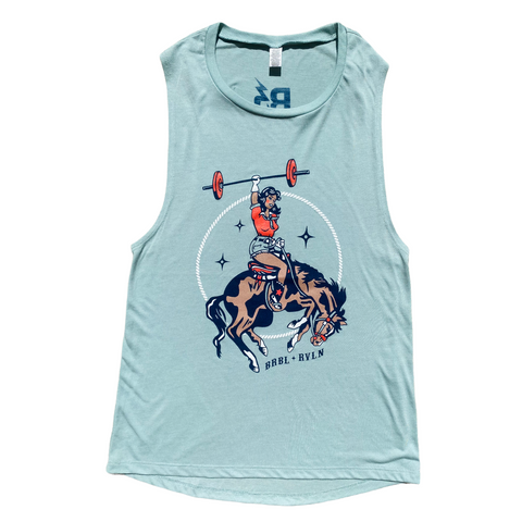 Barbell Rodeo Ladies Muscle Tank